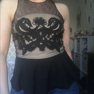 Peplum sleeveless top